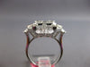 EXTRA LARGE 3.14CT DIAMOND 18KT WHITE GOLD MULTI SHAPE DOUBLE SQUARE FLOWER RING