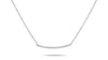 ESTATE 0.08CT DIAMOND 14KT WHITE GOLD 3D CLASSIC BAR LOVE NECKLACE
