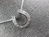 ESTATE .26CT DIAMOND 14KT WHITE GOLD CLASSIC HORSE SHOE LUCKY FUN PENDANT #26969