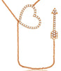 ESTATE .33CT DIAMOND 14KT ROSE GOLD 3D ARROW TO YOUR HEART LARIAT LOVE NECKLACE