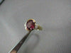 ANTIQUE WIDE 3.34CT DIAMOND & AAA PINK TOURMALINE 14KT YELLOW GOLD COCKTAIL RING