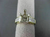 ESTATE WIDE 1.60CT DIAMOND 18KT TWO TONE GOLD SEMI MOUNT ENGAGEMENT RING #10870