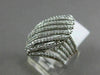 ESTATE LARGE 1.92CT ROUND DIAMOND 14KT WHITE GOLD 3D MARQUISE SHAPE PROMISE RING