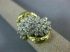 ESTATE EXTRA LARGE 2.06CT DIAMOND 18KT 2 TONE GOLD FLOWER LOVE KNOT RING #26509