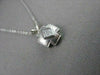 ESTATE .16CT DIAMOND PRINCESS CUT 14KT WHITE GOLD PLUS SQUARE PENDANT #1130