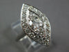 LARGE 1.05CT DIAMOND PLATINUM 3D MARQUISE SHAPE FILIGREE ENGAGEMENT RING #27032