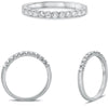.31CT DIAMOND 14KT WHITE GOLD 3D ROUND 2MM SHARED PRONG WEDDING ANNIVERSARY RING