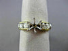 ESTATE 1.15CT DIAMOND 14Kt WHITE & YELLOW GOLD SEMI MOUNT ENGAGEMENT RING #2588