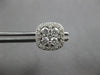 ESTATE 1.0CT DIAMOND 18KT WHITE GOLD 3D ROUND CLUSTER SQUARE EARRING JACKET SET