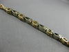 ANTIQUE .10CT DIAMOND 14K WHITE & YELLOW GOLD 3D FOUR STONE ROPE BRACELET #23328