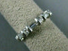 ESTATE .45CT ROUND & BAGUETTE DIAMOND & AAA EMERALD 14KT WHITE GOLD RING #4731