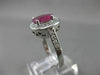 ESTATE 2.30CT DIAMOND & AAA RUBY 14KT WHITE GOLD OVAL HALO ENGAGEMENT RING 19115