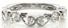 ESTATE .36CT DIAMOND 18KT WHITE GOLD 3D FILIGREE SEMI ETERNITY ANNIVERSARY RING