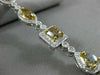 GIA WIDE 8.67CT WHITE & FANCY YELLOW DIAMOND 18KT 2 TONE GOLD 3D TENNIS BRACELET