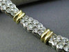 ESTATE 3.36CT DIAMOND 14K WHITE & YELLOW GOLD TWO ROW SEMI BEZEL TENNIS BRACELET