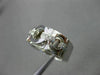 ESTATE WIDE .15CT DIAMOND 14KT WHITE GOLD 3 DIMENSIONAL CIRCULAR FUN RING #15866