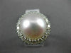 ESTATE LARGE 1.40CT DIAMOND & AAA SOUTH SEA PEARL 18KT WHITE GOLD HALO FUN RING