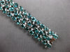 EXTRA LARGE 36.7CT DIAMOND & AAA INTENSE BLUE TOURMALINE 18K WHITE GOLD BRACELET