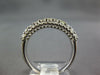 ESTATE .88CT DIAMOND 14KT WHITE GOLD ROUND 3 ROW SEMI ETERNITY ANNIVERSARY RING