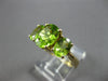 ESTATE 4.26CT AAA PERIDOT 14KT YELLOW GOLD CLASSIC 3 STONE OVAL FUN RING #27938
