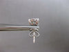 ESTATE LARGE .80CT DIAMOND 14KT WHITE GOLD 3D CLUSTER INVISIBLE STUD EARRINGS