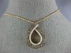 ESTATE 1.40CT WHITE & CHOCOLATE FANCY DIAMOND 18KT ROSE GOLD TEAR DROP PENDANT