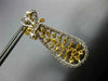 LARGE 10.30CT WHITE & FANCY YELLOW DIAMOND 18KT GOLD TEAR DROP HANGING EARRINGS
