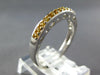 ESTATE .36CT AAA YELLOW SAPPHIRE 18KT WHITE GOLD 3D SEMI ETERNITY 3mm FUN RING