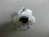 ESTATE WIDE 2.75CT WHITE & OVAL BLACK DIAMOND 14KT WHITE GOLD 3D ENGAGEMENT RING