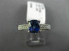 ESTATE 1.88CT DIAMOND & CUSHION SAPPHIRE 18K WHITE GOLD FILIGREE ENGAGEMENT RING