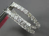LARGE 3.92CT DIAMOND 18K WHITE GOLD 3D CLASSIC ROUND INSIDE OUT HANGING EARRINGS