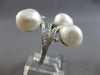 ESTATE EXTRA LARGE .90CT DIAMOND & PEARL 18KT WHITE GOLD MULTI ROW RING #28108