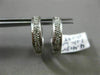 ESTATE .16CT DIAMOND 14KT WHITE GOLD 3D CLASSIC SIX STONE HUGGIE EARRINGS