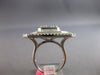 EXTRA LARGE 4.01CT DIAMOND & CRYSTAL 18K WHITE GOLD ROUND & BAGUETTE SQUARE RING