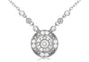 .40CT DIAMOND 14KT WHITE GOLD ROUND FILIGREE SOLITAIRE BY THE YARD LOVE NECKLACE