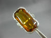 ANTIQUE LARGE 9.40CT AAA CITRINE 18KT WHITE GOLD SOLITAIRE FILIGREE RING #26609
