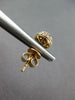 ESTATE .83CT DIAMOND 18K ROSE GOLD 3D CLASSIC CIRCULAR DOME SHAPE STUD EARRINGS