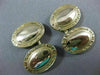 ANTIQUE LARGE 14KT YELLOW GOLD OVAL FILIGREE DOUBLE SIDED CUFF LINKS #21206