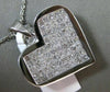 ESTATE EXTRA LARGE 2.60CT DIAMOND 14KT WHITE GOLD 3D HEART LOVE HANGING PENDANT