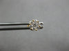 ESTATE .38CT DIAMOND 18KT YELLOW GOLD 3D CLASSIC FLOWER INVISIBLE STUD EARRINGS