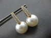 LARGE .61CT DIAMOND & AAA SOUTH SEA PEARL 18KT ROSE GOLD 3 ROW HANGING EARRINGS