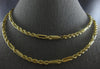 WIDE & LONG 14K YELLOW GOLD 3D SOLID HANDCRAFTED ROPE BY THE YARD CHAIN NECKLACE
