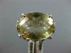 ESTATE WIDE 8.90CT DIAMOND & AAA YELLOW TOPAZ 18K WHITE GOLD FILIGREE RING #2303