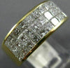 ESTATE WIDE 3.30CT PRINCESS CUT DIAMOND 18KT YELLOW GOLD ANNIVERSARY RING #21678