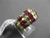 ESTATE 3.35CT ROUND DIAMOND & AAA BAGUETTE RUBY 14KT YELLOW GOLD ENGAGEMENT RING
