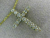 ESTATE .40CT DIAMOND 14KT YELLOW GOLD CLASSIC FLOATING CROSS PENDANT #21625