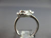 LARGE 1.3CT DIAMOND 14KT WHITE GOLD 3D ROUND & BAGUETTE DOUBLE HEART LOVE RING