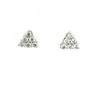 .63CT DIAMOND 18KT WHITE GOLD 3D CLUSTER TRIANGULAR TRILLION SHAPE STUD EARRINGS