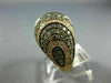 ESTATE 2.89CT WHITE & CHOCOLATE FANCY DIAMOND 14KT ROSE GOLD MULTI ROW FUN RING