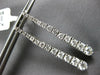 ESTATE LARGE 2CT DIAMOND 14KT WHITE GOLD GRADUATING JOURNEY BAR HANGING EARRINGS